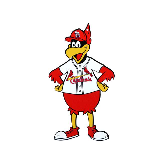 St Louis Cardinals Laser Cut Steel Logo Spirit Size-Fredbird Standing