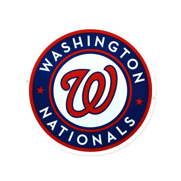 Washington Nationals Laser Cut Steel Logo Spirit Size-Circle Logo