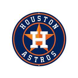 Houston Astros Laser Cut Steel Logo Spirit Size-Navy Circle Logo   