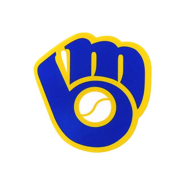 Milwaukee Brewers Laser Cut Steel Logo Spirit Size-Vintage Glove