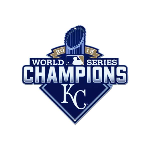 Kansas City Royals Laser Cut Steel Logo Spirit Size-WS 2015 Champions