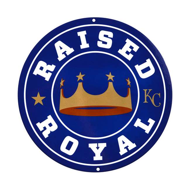 Kansas City Royals Laser Cut Steel Logo Spirit Size-Raised Royal