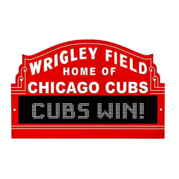 Chicago Cubs Laser Cut Steel Logo Spirit Size-Chicago Wrigley Field Marquee