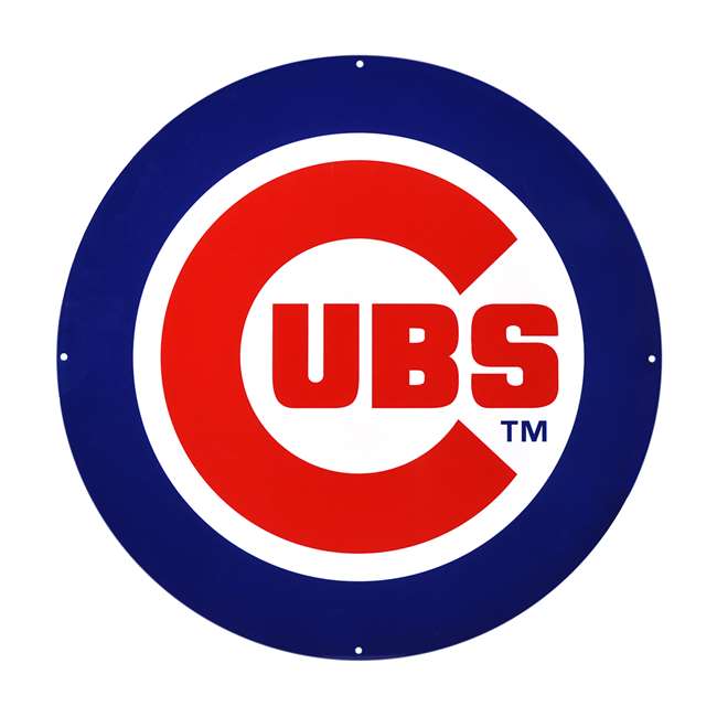 Chicago Cubs Laser Cut Steel Logo Statement Size-Primary Logo   