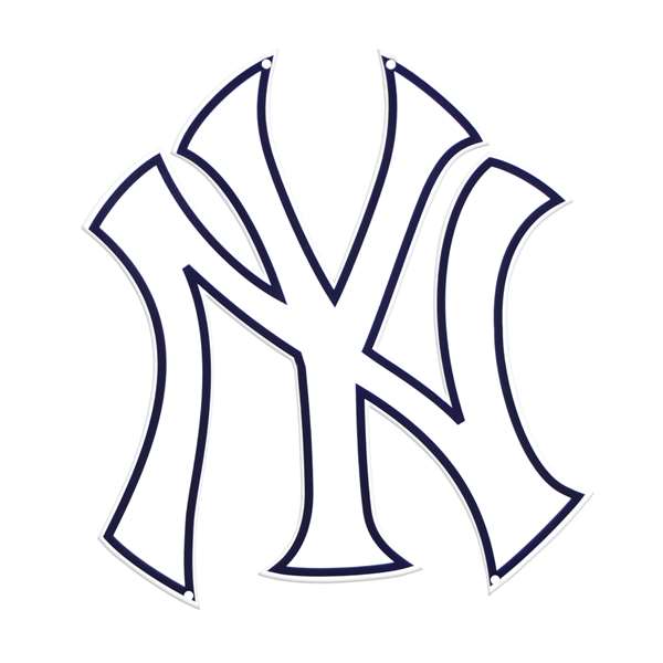 New York Yankees Laser Cut Steel Logo Statement Size-NY Logo