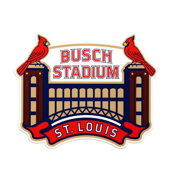 St Louis Cardinals Laser Cut Steel Logo Statement Size-Busch Stadium