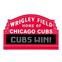 Chicago Cubs Laser Cut Steel Logo Statement Size-Chicago Wrigley Field Marquee             