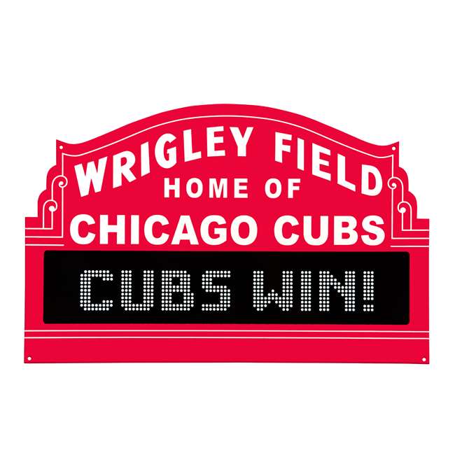 Chicago Cubs Laser Cut Steel Logo Statement Size-Chicago Wrigley Field Marquee             