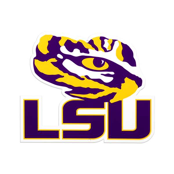 LSU Tigers Laser Cut Steel Logo Spirit Size-Tiger Eye