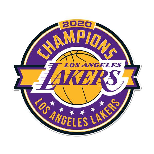 Los Angeles Lakers Laser Cut Steel Logo Spirit Size-2020 Champions