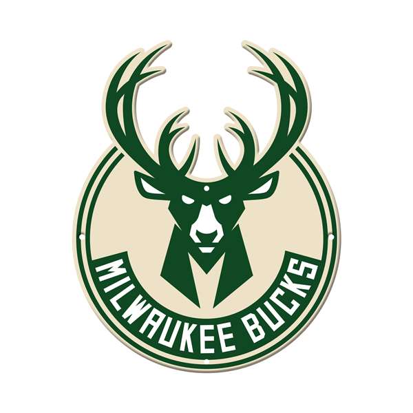 Milwaukee Bucks Laser Cut Steel Logo Statement Size- Global Logo