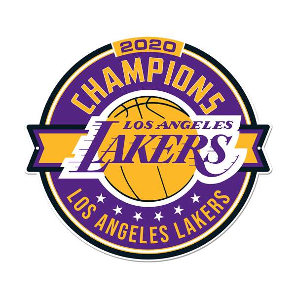 Los Angeles Lakers Laser Cut Steel Logo Statement Size-2020 Champions