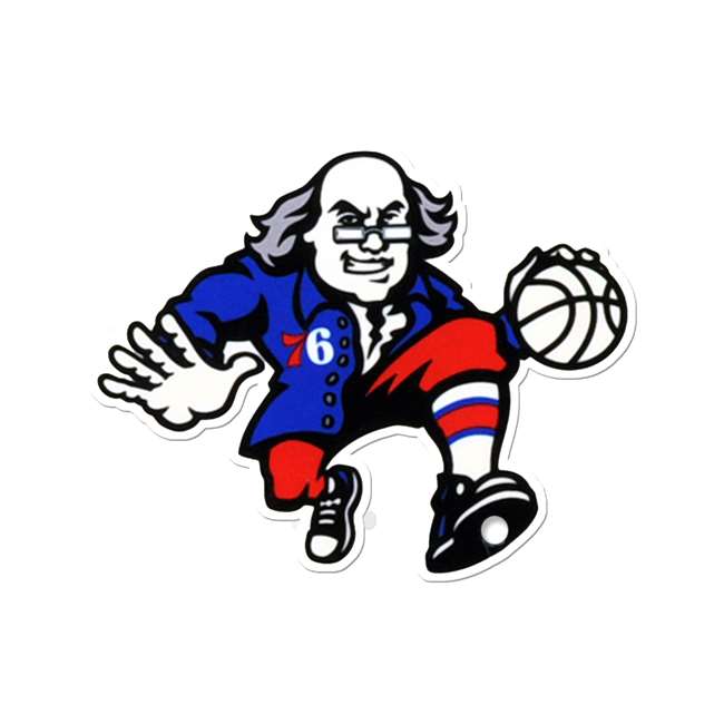 Philadelphia 76ers Laser Cut Logo Steel Magnet-Ben Franklin