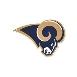 Los Angeles Rams Laser Cut Logo Steel Magnet-Navy and Gold Vintage Logo   