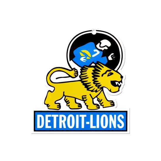 Detroit Lions Laser Cut Logo Steel Magnet-Vintage Yellow Logo                     