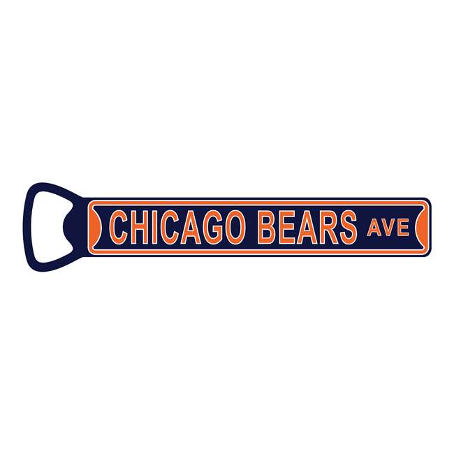 Chicago Bears Steel Bottle Opener 7" Magnet-CHICAGO BEARS AVE   