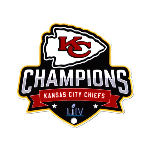 Kansas City Chiefs Laser Cut Logo Steel Magnet-SB50 Champions   