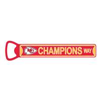 Kansas City Chiefs  Steel Bottle Opener 7" Magnet-SB54 Champions   