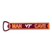 Virginia Tech Hokies Steel Bottle Opener 7 Inch Magnet MAN CAVE