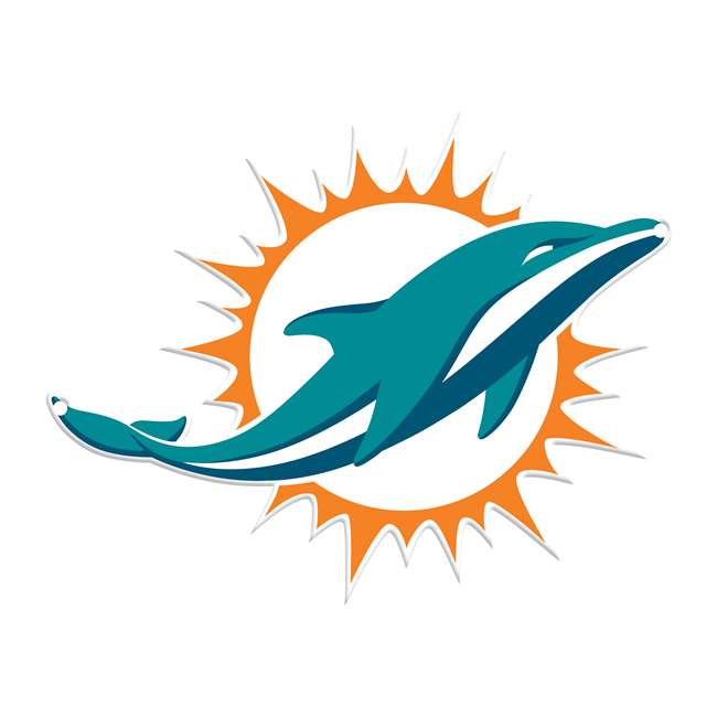 Miami Dolphins Laser Cut Steel Logo Spirit Size-Primary Logo