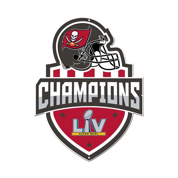 Tampa Bay Buccaneers SBLV Champion Laser Cut Steel Logo Spirit Size