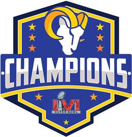 Los Angeles Rams Super Bowl LVI Champions Laser Cut 12 x 12 inches Spirit Steel Sign  