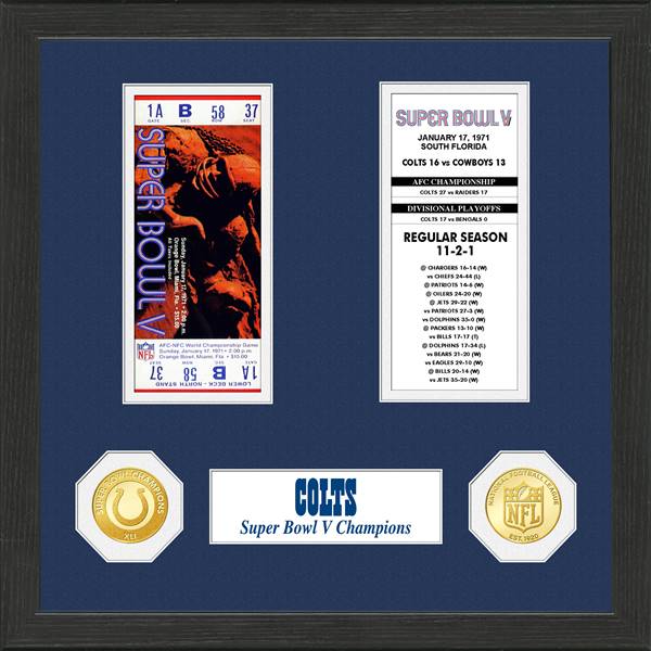 Baltimore Colts Super Bowl Championship Ticket Collection  