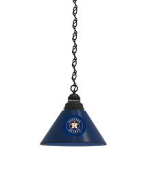 Houston Astros Pendant Light with Black Fixture