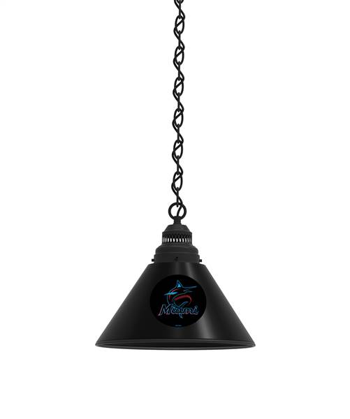 Miami Marlins Pendant Light with Black Fixture