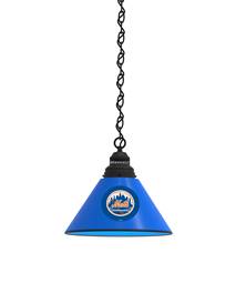 New York Mets Pendant Light with Black Fixture