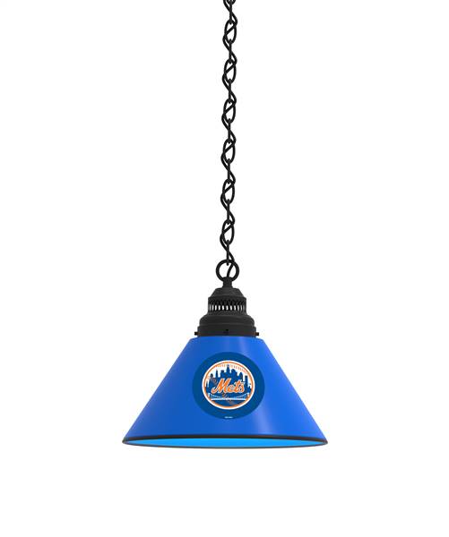 New York Mets Pendant Light with Black Fixture