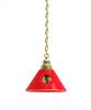 Chicago Blackhawks Pendant Light with Brass Fixture