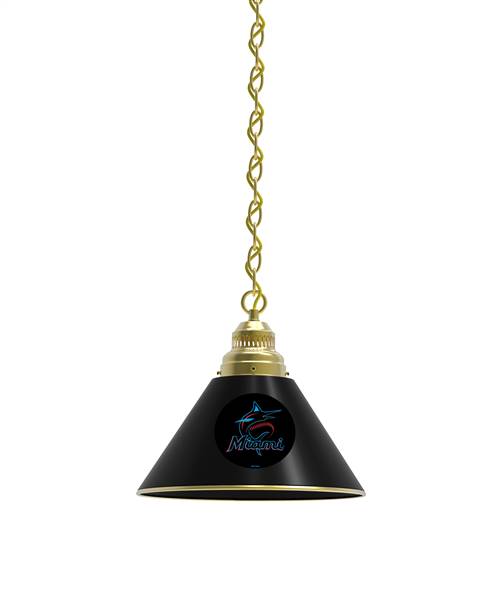 Miami Marlins Pendant Light with Brass Fixture