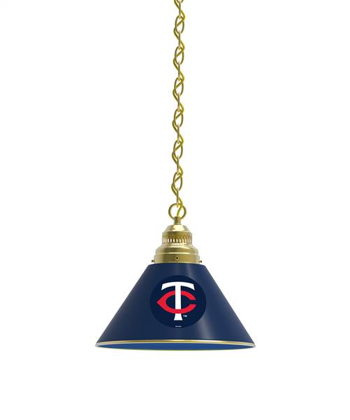 Minnesota Twins Pendant Light with Brass Fixture