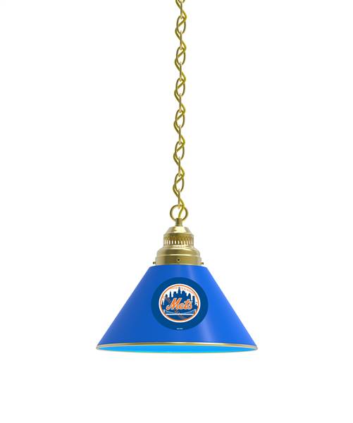 New York Mets Pendant Light with Brass Fixture