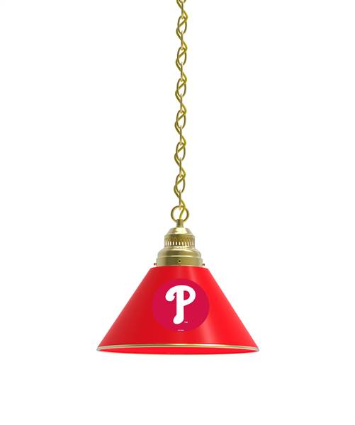 Philadelphia Phillies Pendant Light with Brass Fixture