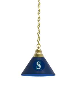 Seattle Mariners Pendant Light with Brass Fixture