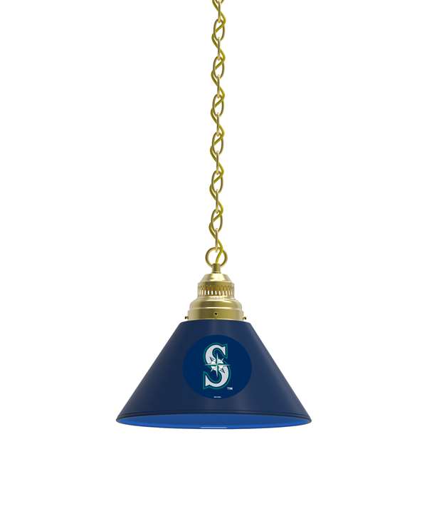 Seattle Mariners Pendant Light with Brass Fixture