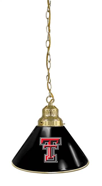 Texas Tech University Pendant Light with Brass Fixture