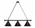 Baltimore Orioles 3 Shade Billiard Light with Black Fixture