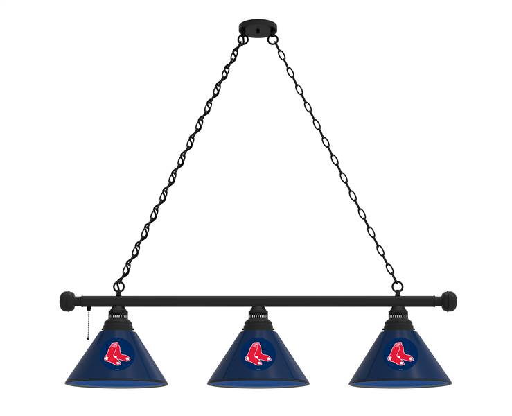 Boston Red Sox 3 Shade Billiard Light with Black Fixture