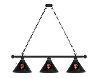 San Francisco Giants 3 Shade Billiard Light with Black Fixture