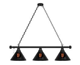 San Francisco Giants 3 Shade Billiard Light with Black Fixture