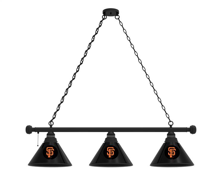 San Francisco Giants 3 Shade Billiard Light with Black Fixture