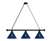 Seattle Mariners 3 Shade Billiard Light with Black Fixture