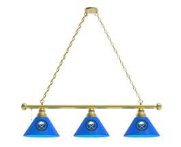 Buffalo Sabres 3 Shade Billiard Light with Brass Fixture