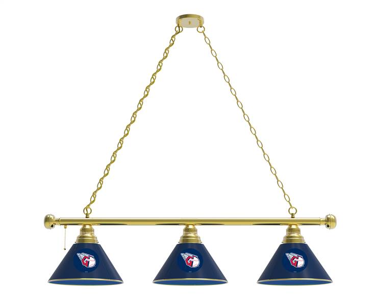 Cleveland Guardians 3 Shade Billiard Light with Brass Fixture