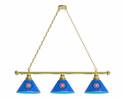 Chicago Cubs 3 Shade Billiard Light with Brass Fixture