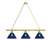 Detroit Tigers 3 Shade Billiard Light with Brass Fixture