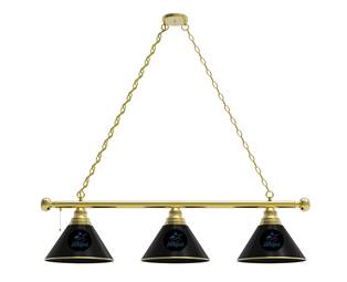 Miami Marlins 3 Shade Billiard Light with Brass Fixture